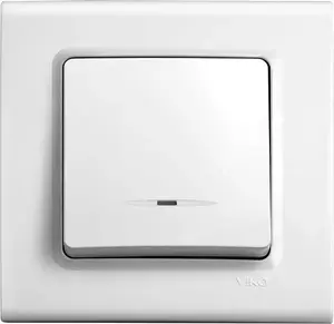 VIKO Linnera S 1-Gang Single-Pole Switch with Illumination, White