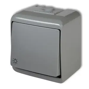 Karlik 10WHE-5 Pushbutton Switch, IP20, Grey