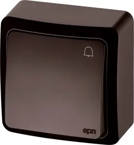 ELEKTROPLAST Berg Surface-Mounted Bell Push Button 10AX IP20 Brown