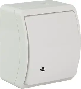 Elektro-Plast Koala Cross Switch Surface-Mounted IP44 White