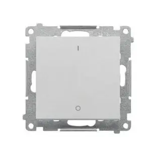 Kontakt-Simon Simon 55 Double-Pole Switch Module, 10 AX, 250 V, Quick Connect, Matte Aluminum