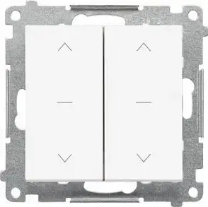 Kontakt-Simon 55 TZW2.01/111 Double Roller Blind Switch 10A 250V Matte White