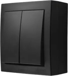 Kontakt-Simon Simon Aquaclick Double Pole Switch, 10 AX, 250 V, Black