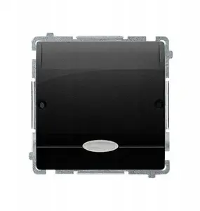 Kontakt-Simon Basic Hotel Switch Single with LED Backlight, 10A, Black