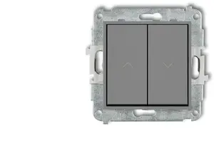 Karlik ICON Blind Switch Mechanism with Latching, Matte Grey 27IWP-88