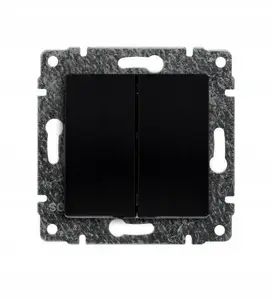 KOS VENA Double Rocker Switch 16AX 250V Matte Black