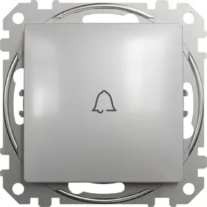 Schneider Electric Sedna Design Bell Push Button, Silver Aluminium