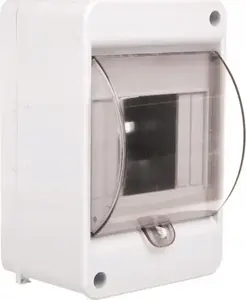 Распределительный щит Incobex модульный 1x4 накладной IP20 с дымчатой дверцей и клеммами