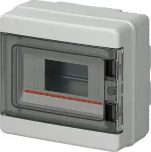 Elettrocanali 620 Series Surface Mounted Modular Distribution Board 1x12 with Transparent Door IP65