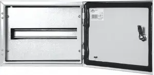 Surface-mounted modular distribution board RH 12 DP, IP65, 1x12 modules, solid door with lock, RAL 7035