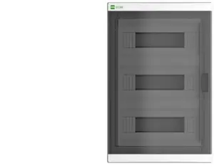 Распределительный щит ELEKTROPLAST Elegant 3x12 встраиваемый, IP40, клеммы PE+N, дымчатая дверца
