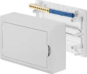 Распределительный щит ELEKTROPLAST ECONOMIC BOX RN 1/12 накладной 1x12 с белой дверцей и шинами N+PE IP40