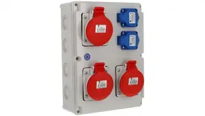 Spamel SB-003005-S0020-54 Distribution Board 3x5x16A and 2x3x16A, 16A, IP54