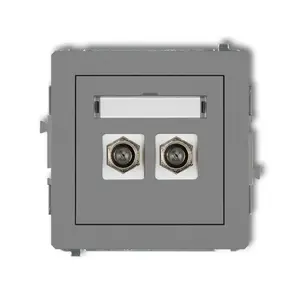 Двойная антенная розетка Karlik 27DGF-2 Photo 1