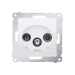 Антенная розетка R-TV-DATA Kontakt-Simon DAD.01/11, белая