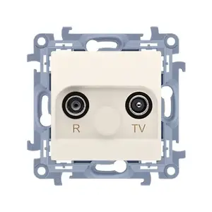 Антенная розетка оконечная Kontakt-Simon CAK.01/41 R-TV, белая, IP20