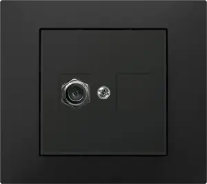 ELEKTROPLAST Vestra Single TV Antenna Socket F-Type Flush-Mounted IP20 Black