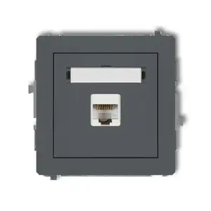Компьютерная розетка Karlik 28DGK-1, 1xRJ45, IP44, 250В, 16А