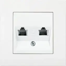 VIKO KARRE RJ11/RJ45 Category 5e Telecommunication Socket, White