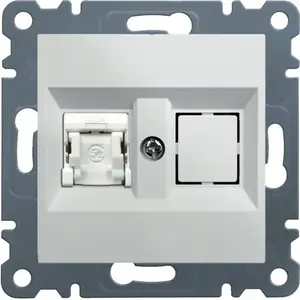 Компьютерная розетка Hager WL2150 Lumina 2 RJ45 кат. 6 UTP белая