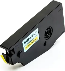 SUPVAN TECHNOLOGY TP-L06EY Self-Adhesive Label Tape, 6mm x 16m, Yellow