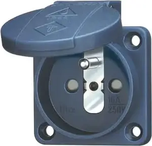 Mennekes paneļa kontaktligzda, 16A, 230V, IP44, zila