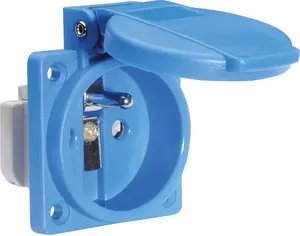 Bals 71118 paneļa kontaktligzda, 3P, 16A, 250V, IP44, zila