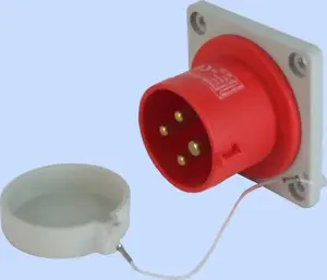 Elektromet 922031 Straight Panel-Mounted Plug 16A 400V IP44