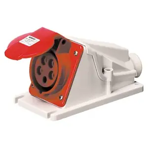 Gewiss GW62482 Industrial Socket-Outlet, 3P+N+T, 16A, 400V, IP44, Red
