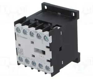 Finder 6K.04.9.024.4712 Power Contactor, 3NO 1NC, 12A 400V AC3, 24V DC Coil