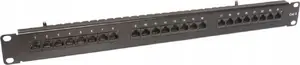 TKH CCAS-PA6-24UTP-O 19-inch 1U 24-Port Cat.6 UTP Patch Panel with Cable Management Shelf