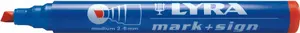 Перманентный маркер Lyra L4010017, 2-6 мм, скошенный наконечник, красный, водостойкий