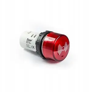 Emas T0-MBZS220SE Monoblock Buzzer, 230V AC, 85dB, Illuminated, IP65, Red