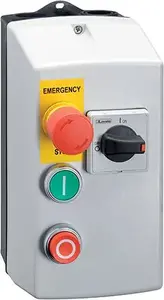 LOVATO Electric M2P00911400A8 Direct-on-Line Starter in Enclosure with 4-6.5A Motor Protection Circuit Breaker and 400V AC 3kW Contactor