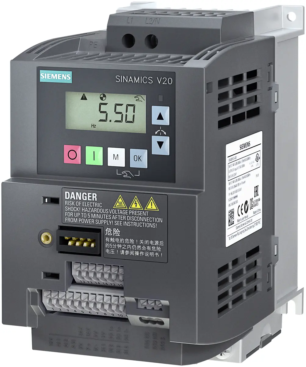 Siemens SINAMICS V20 Frekvences pārveidotājs 1AC