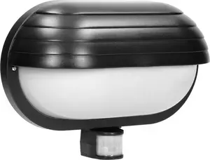 Orno MUSAM Outdoor Wall Light with Motion Sensor, 1x60W, E27, IP44, Black