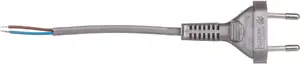 Zamel Power Cord without Switch 190cm 2x0.5mm² Silver