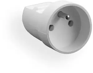 Elgotech G-10 Portable Round Socket 1-Way with Grounding White