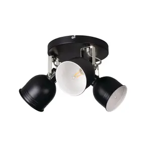 Настенный светильник Kanlux DERATO EL-3O, E14, 24 Вт, черный, IP20