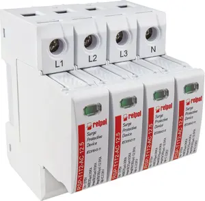 Устройство защиты от перенапряжений Relpol RSP-T1T2-AC 12.5/4P Тип T1+T2 12.5кА 275В AC 4-полюсное