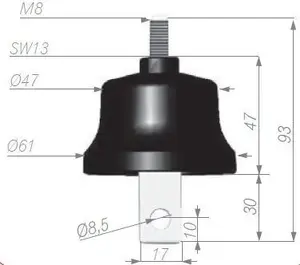 Ограничитель перенапряжения Apator ASA 500-5B 500В 5кА
