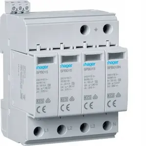 Устройство защиты от перенапряжений Hager SPB415 Тип 2, 4P для сетей TN-S/TT, 20кА