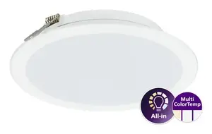 Philips 46443800 LED padziļinātais prožektors, 12W, 1200lm, 6500K, IP44, apaļš, balts