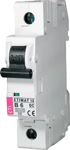 Eti-Polam ETIMAT10 1P B 6A 6kA DC automātiskais slēdzis