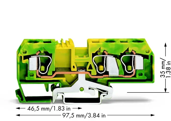 Wago 284-687 spaiļu bloks | Zaļš un dzeltens Photo 2