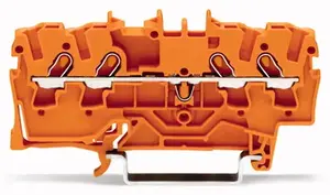 Wago 2001-1402 4-Conductor Through Terminal Block 1.5mm² Orange