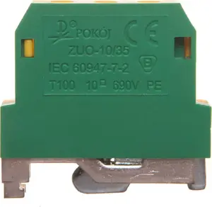 Ergom ZUO 10/35 Protective Terminal Block 10mm2 Yellow-Green