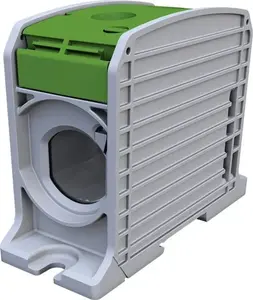 Винтовая клемма Simet STB 300 SIMBLOCK для алюминиевых и медных проводников, зеленая