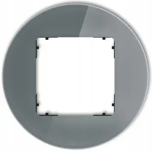 Karlik ICON Single Round Universal Frame, Glass Effect, Graphite/Black
