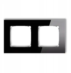 Karlik Universal Double Square Frame, Glass Effect, Black Frame and Graphite Matte Base